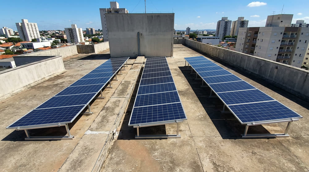 Kit de energia solar com 24 módulos