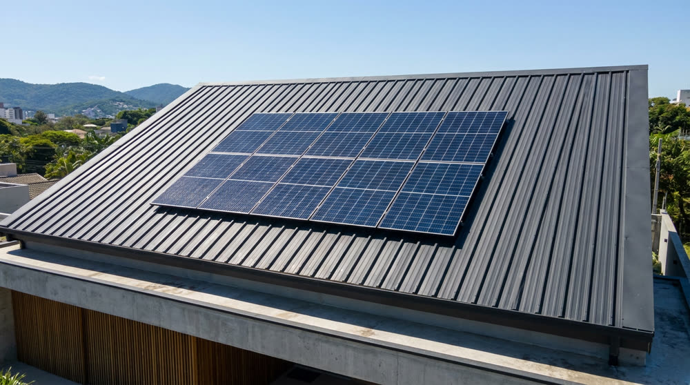 Kit de energia solar com 12 módulos